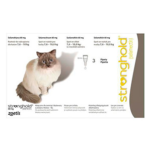 Stronghold Large Cats 7.5 Kg -10 Kg 60 Mg Grey 3 Pipette