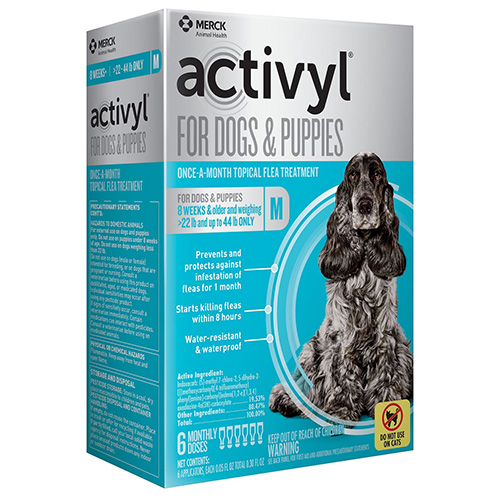 Activyl For Medium Dogs 22-44 Lbs Pink 4 Pack