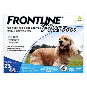 Frontline Plus Medium Dogs 23-44 Lbs Blue 12 Doses