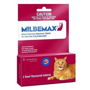 Milbemax Cats 2kg-8kg 2 Tablet