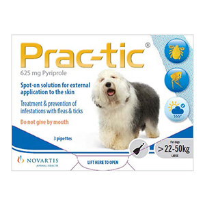 Prac-tic Spot On For Large Dog: 50-110 Lbs White 12 Pack