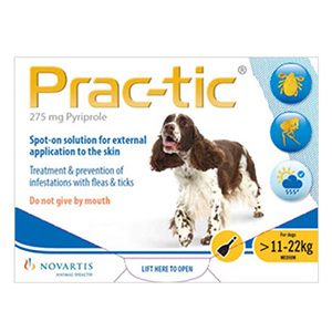 Prac-tic Spot On For Medium Dog: 25-50 Lbs Yellow 6 Pack