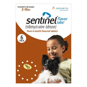 Sentinel Dogs 2-10 Lbs Brown 6 Chews