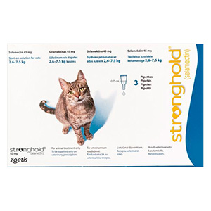 Stronghold Cats Upto 7.5 Kg 45 Mg 12 Pipette