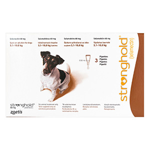 Stronghold Dogs 5.1-10.0 Kg 60 Mg Brown 3 Pipette