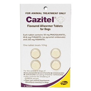 Cazitel Flavoured Allwormer Dogs 22lbs (10kg)