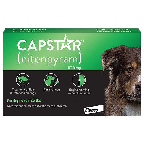 Capstar Large Dog 57 mg 25.1-125 lbs Green