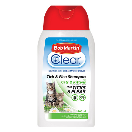 Bob Martin Clear Ticks & Fleas Shampoo for Cats & Kittens