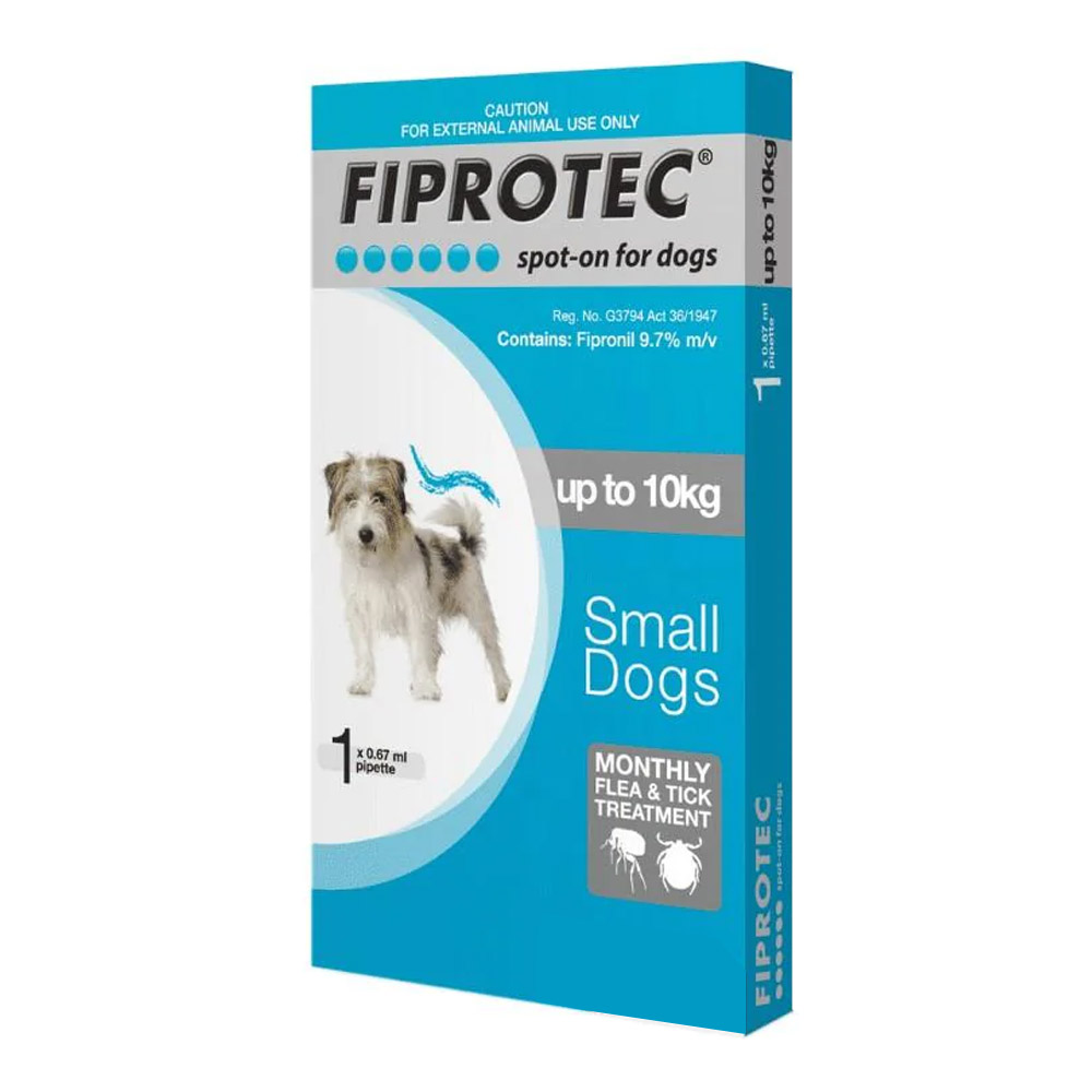Fiprotec Spot-On for Small Dogs Up to 22lbs (Blue)