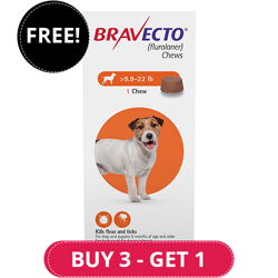 Bravecto for Small Dogs 9.9-22lbs (Orange)