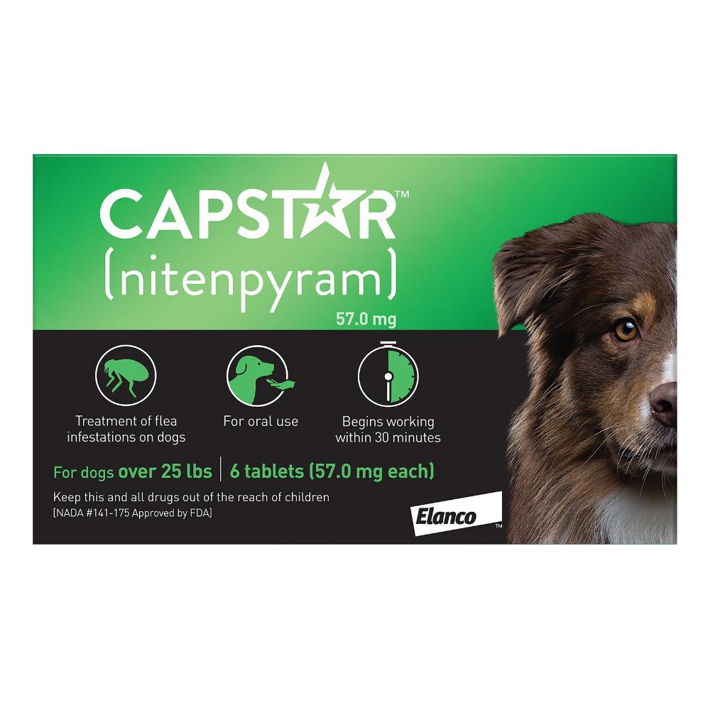 Buy Capstar Large Dog 57 Mg 25.1 125 Lbs Green Free Shipping