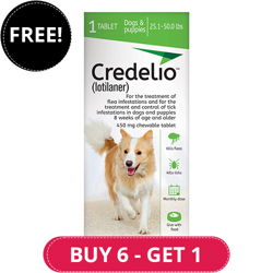 Credelio for Dogs 25 to 50 lbs (450mg) Green