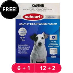 Heartgard Plus Generic Nuheart Small Dogs upto 25lbs (Blue)