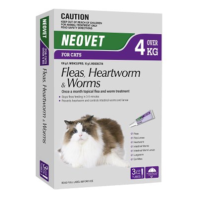 Neovet Spot-On for Large Cats Over 8.8lbs (Purple)