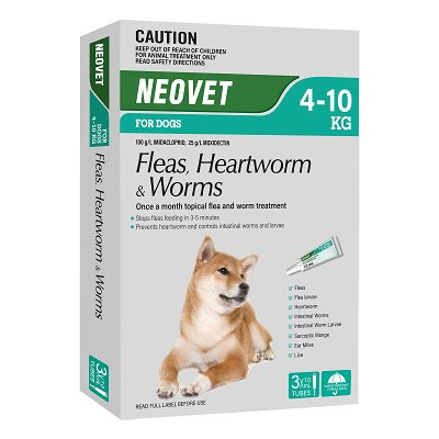 Neovet Spot-On for Medium Dogs 8.8 to 22lbs (Aqua)