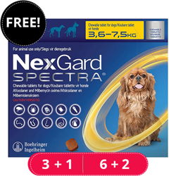 Nexgard Spectra Tab Small Dog 7.7-16.5 lbs Yellow