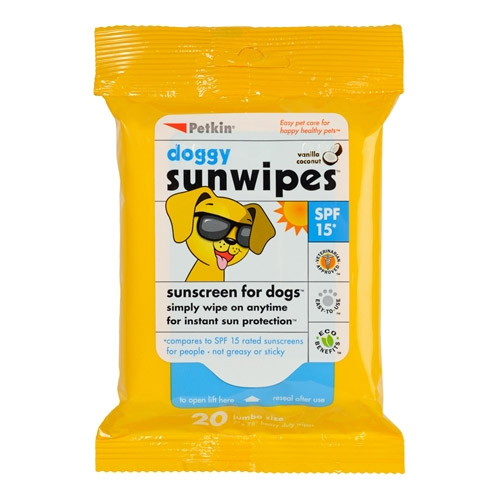 Petkin Doggy Sunwipes SPF15 Sunscreen for Dogs
