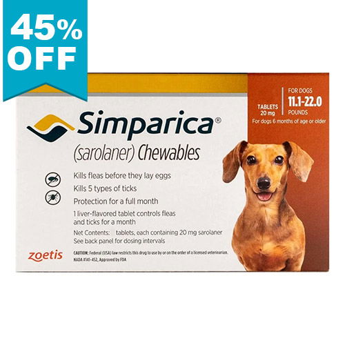 Simparica Oral Flea & Tick Preventive