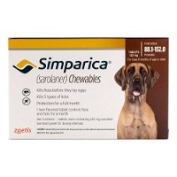 Simparica Oral Flea & Tick Preventive for Dogs above 88 lbs (Red)