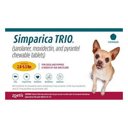 Simparica TRIO for Dogs 2.8-5.5 lbs (Yellow)