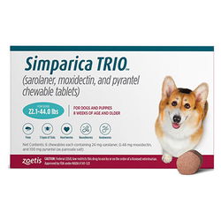 Simparica TRIO for Dogs 22.1-44 lbs (Blue)