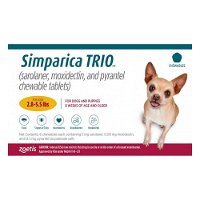 Simparica TRIO for Dogs 2.8-5.5 lbs (Gold)