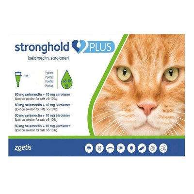 Stronghold Plus for Large Cats 11-24lbs (5-10Kg) Green