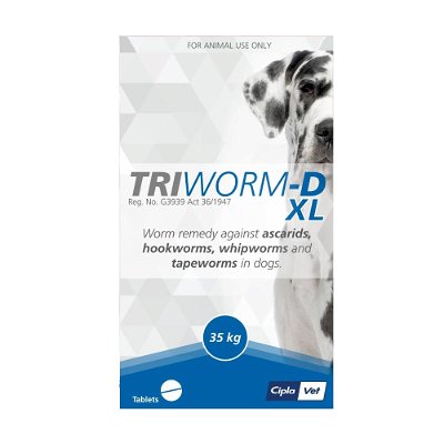 Triworm-D Dewormer For Large Dogs